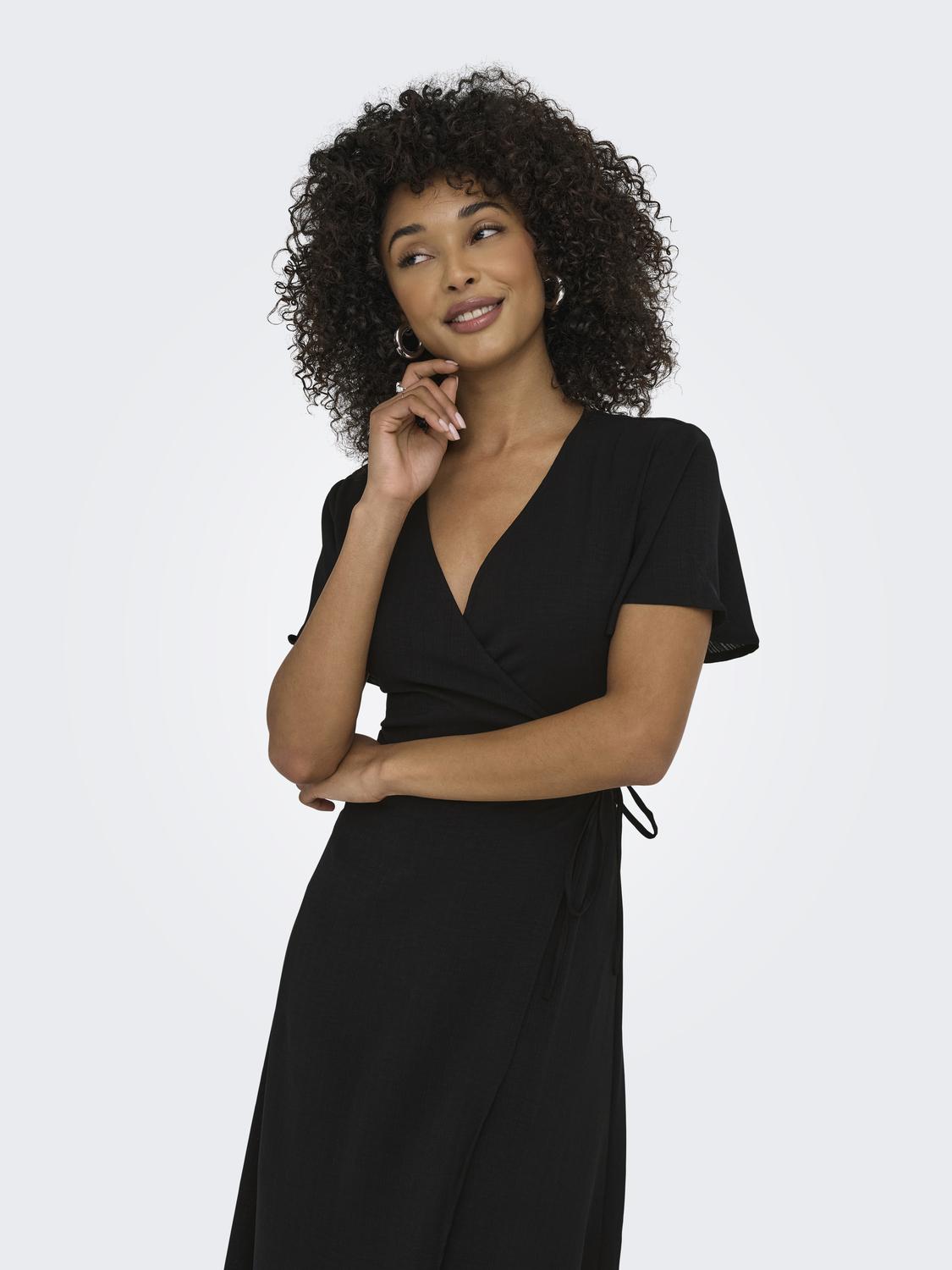 ONLCALI LIFE S/S WRAP DRESS WVN NOOS