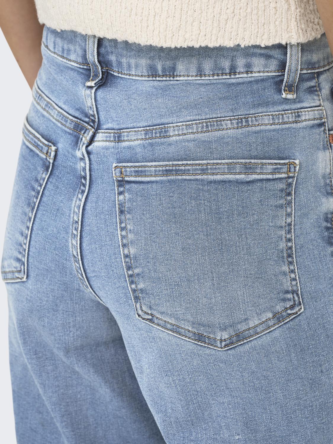 ONLMADISON Jeans med høy midje med bred benpassform og baklommer - 4