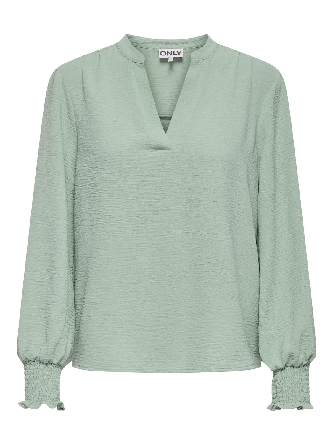 ONLMETTE V-NECK LS SMOCK TOP NOOS WVN - 3