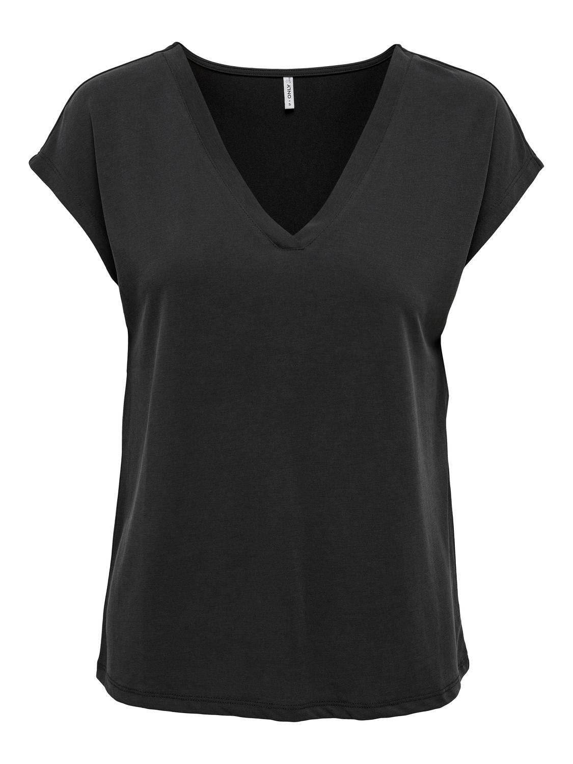 ONLFREE S/S MOD.V-NECK TOP JRS NOOS