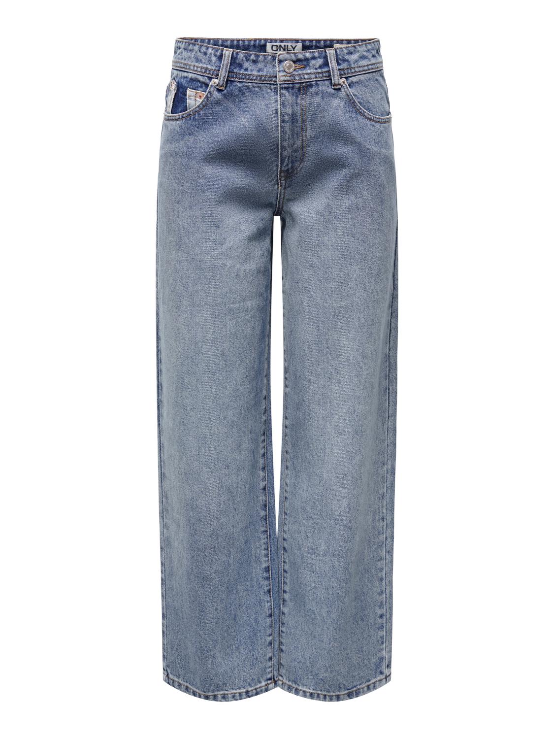 ONLCOLLETTE LW LOOSE STR L ANK PA DNM BJ - 3
