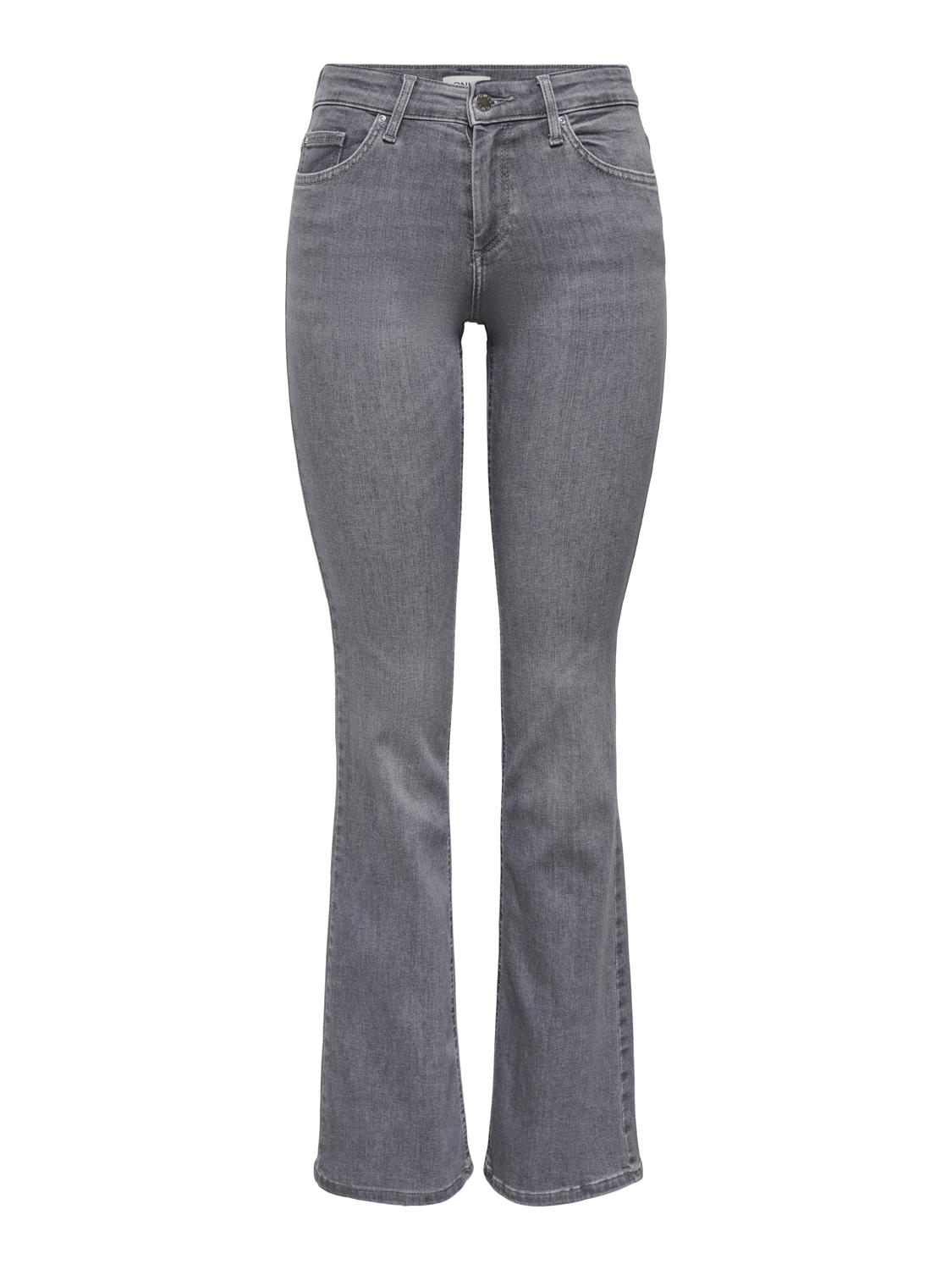 ONLBLUSH High Waist Jeans med Flared Fit og Zip Fly Festing - 3
