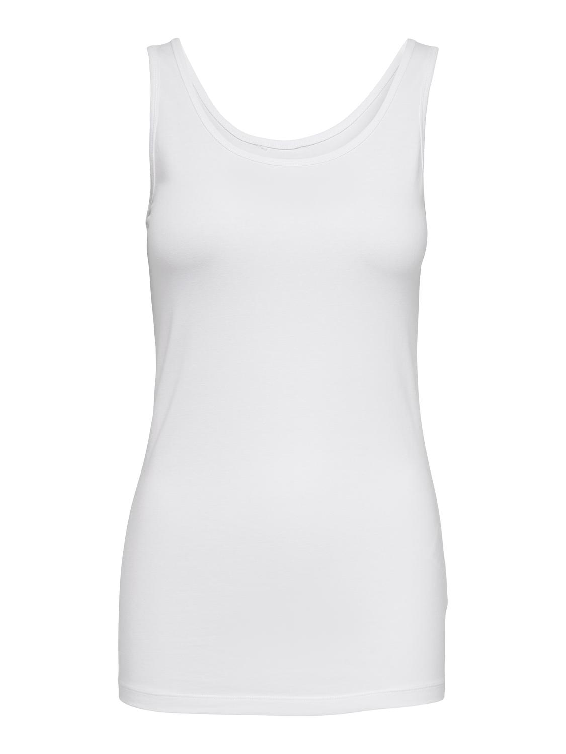 JDYAVA Klassisk Basic ærmeløs U-hals tanktop