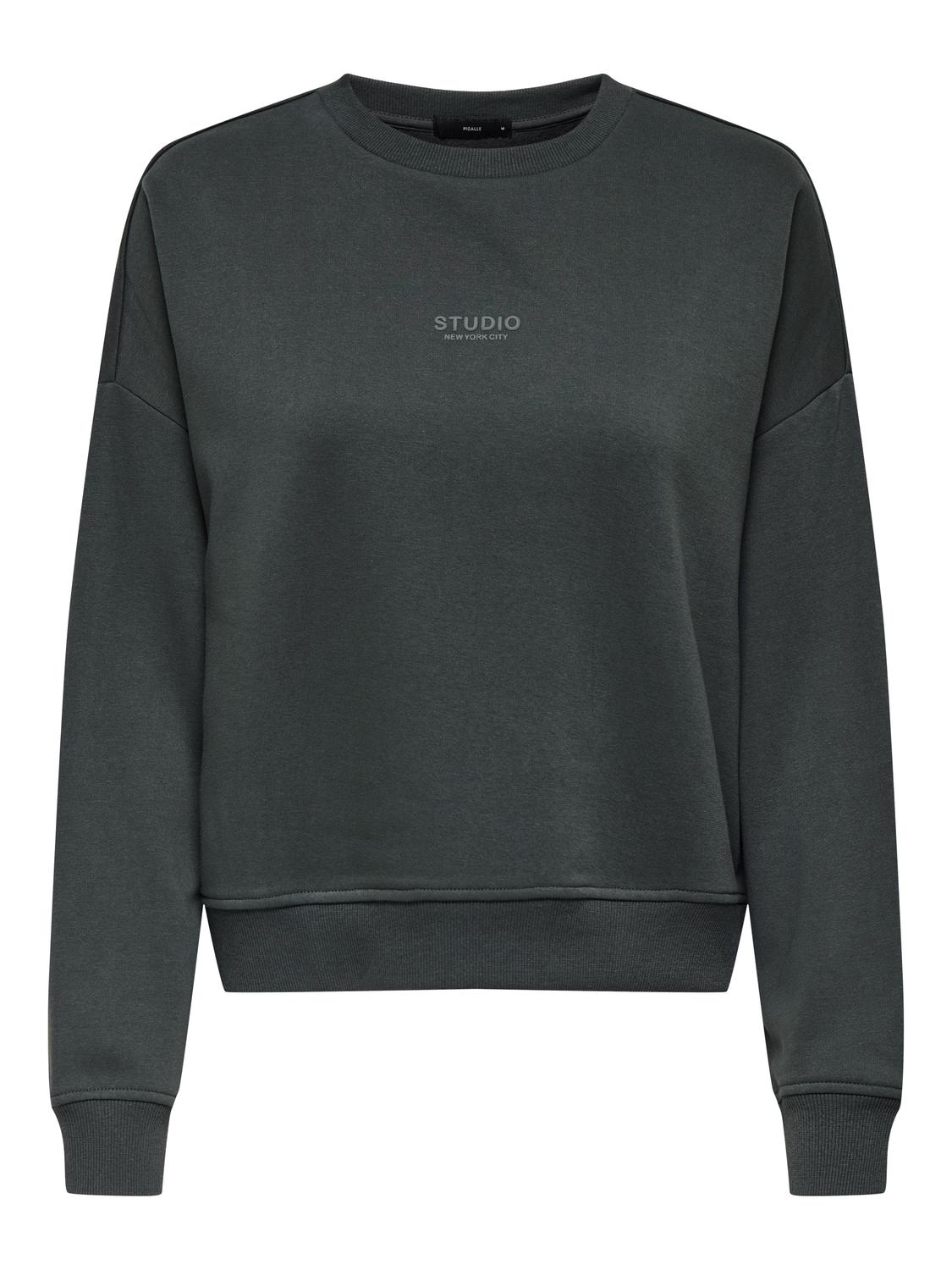 PGSWEAT Casual sweatshirt med O-hals og lange ærmer