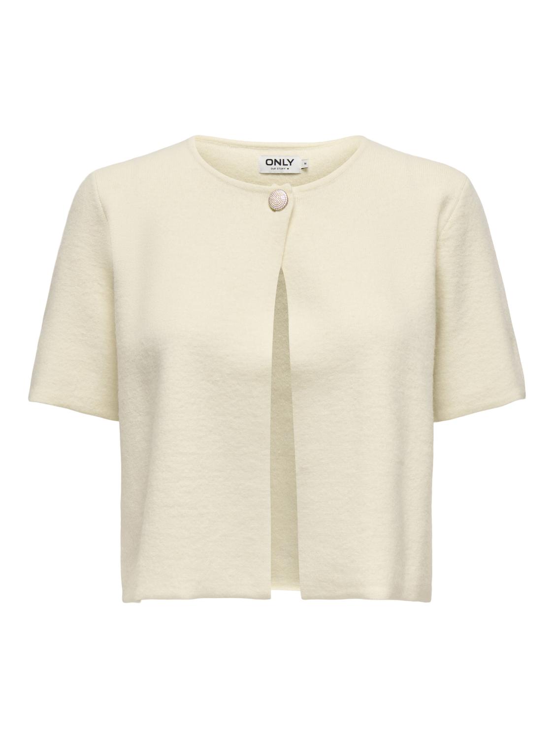 PGHALI Kortærmet, regular fit strikket cardigan o-hals design