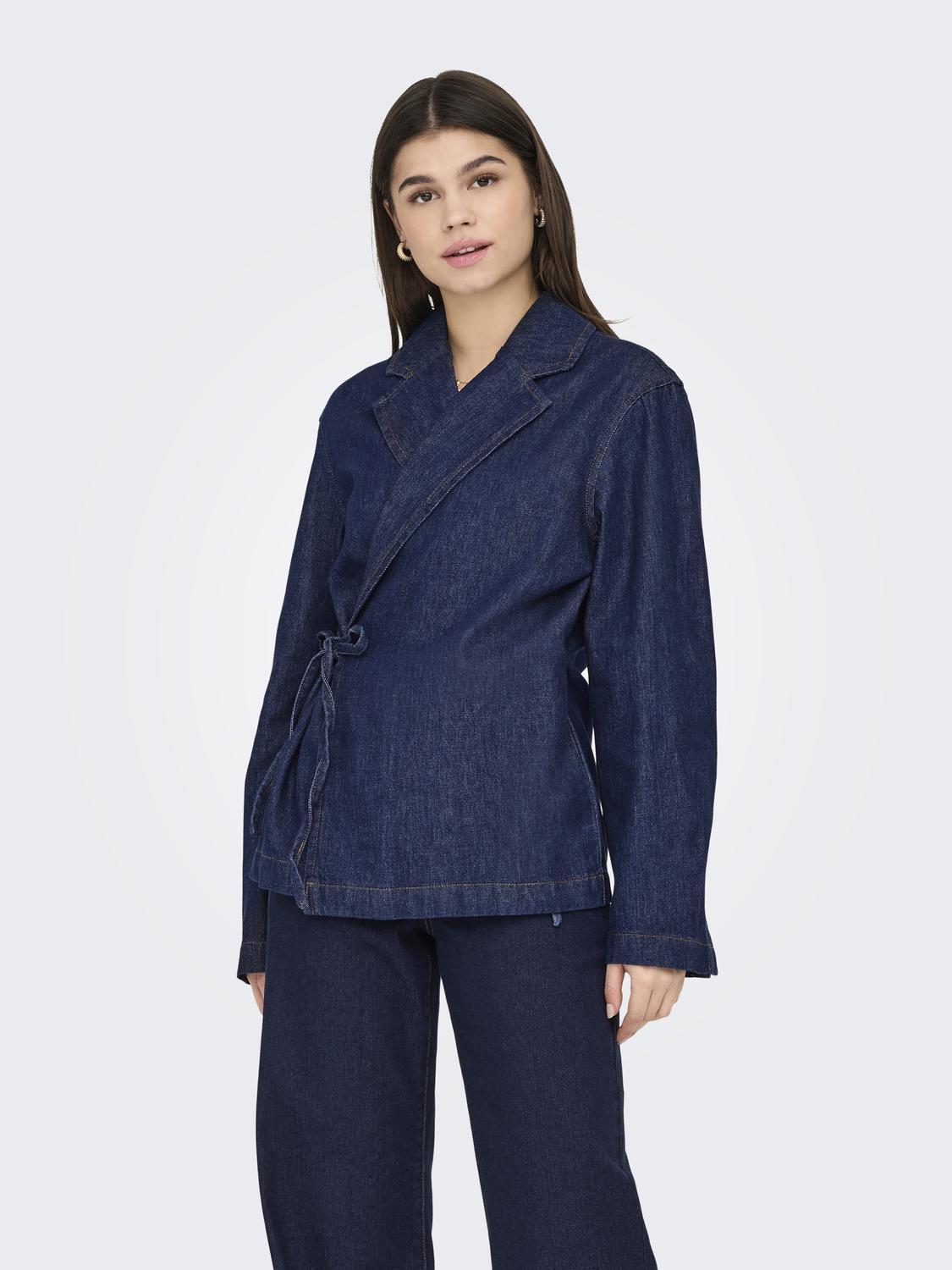 ONLELLIS L/S OVS DNM BOW TIE JACKET AKM