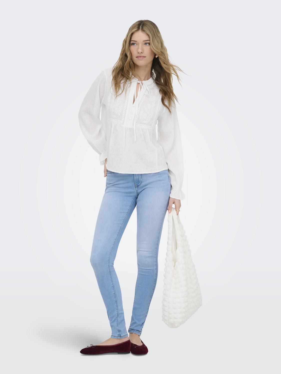 ONLVICKY LIFE L/S EMB TOP WVN NOOS - 6