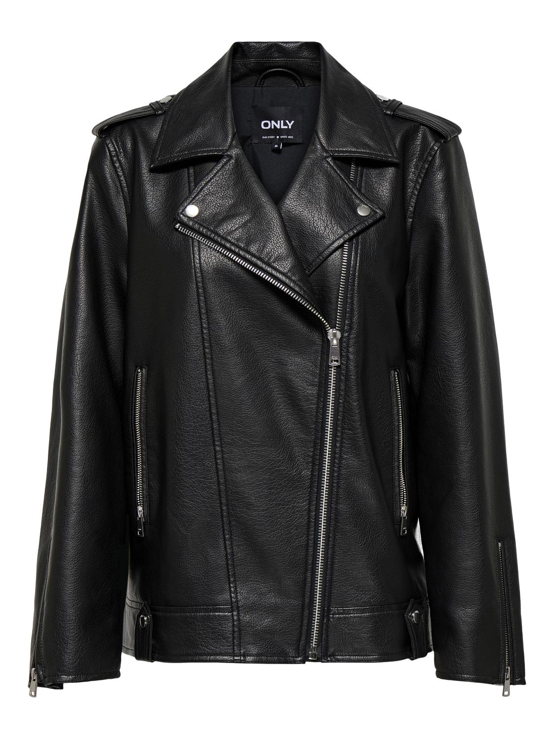 ONLMILLE FAUX LEATHER JACKET OTW - 3