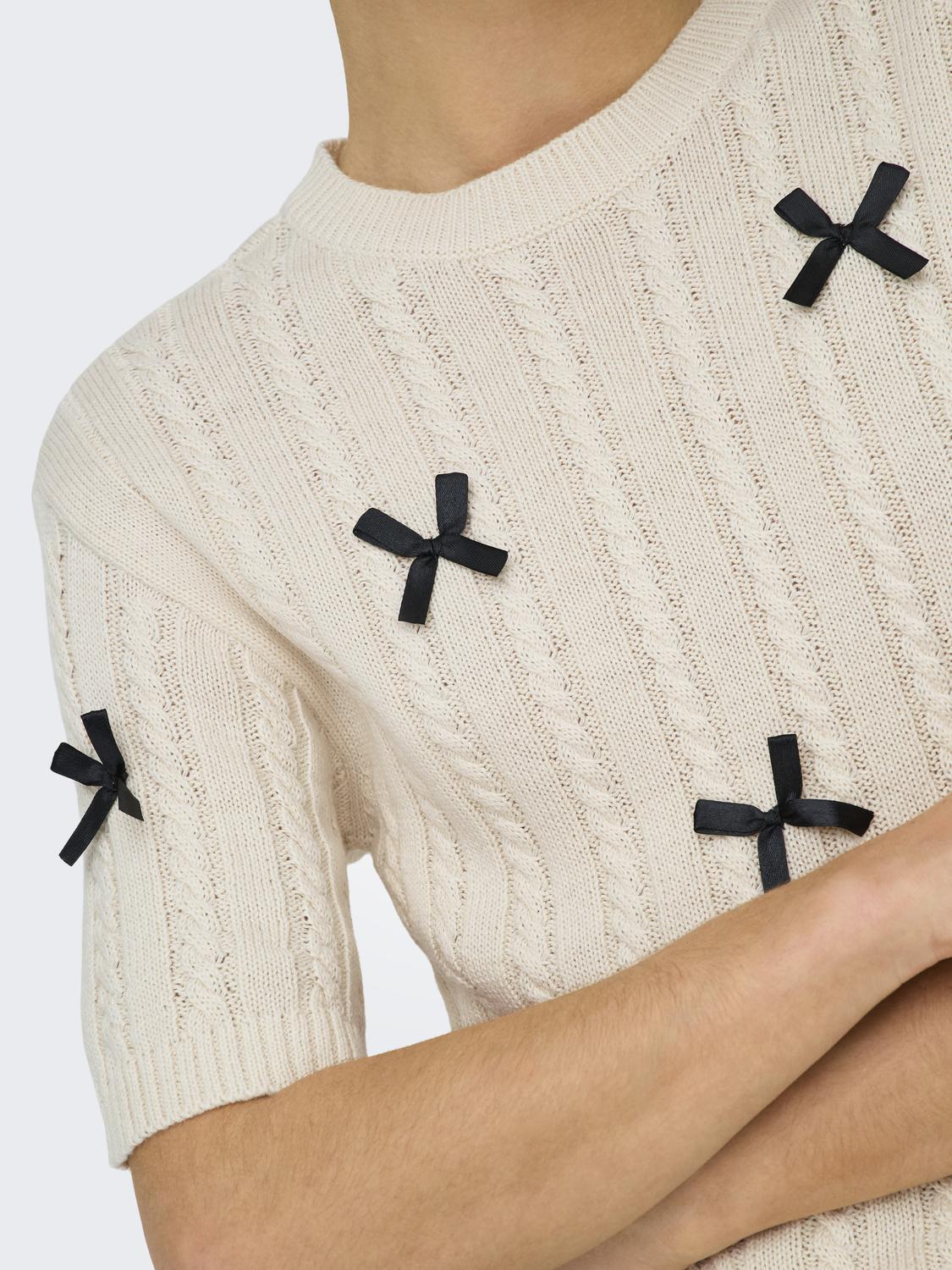 JDYBOW S/S CABLE PULLOVER KNT - 5