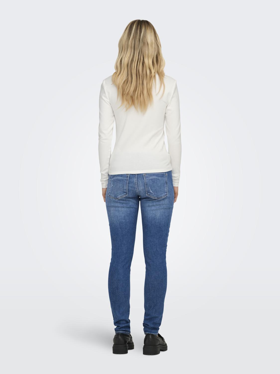ONLRILEY Tight Fit O-hals top med lange ærmer - 2