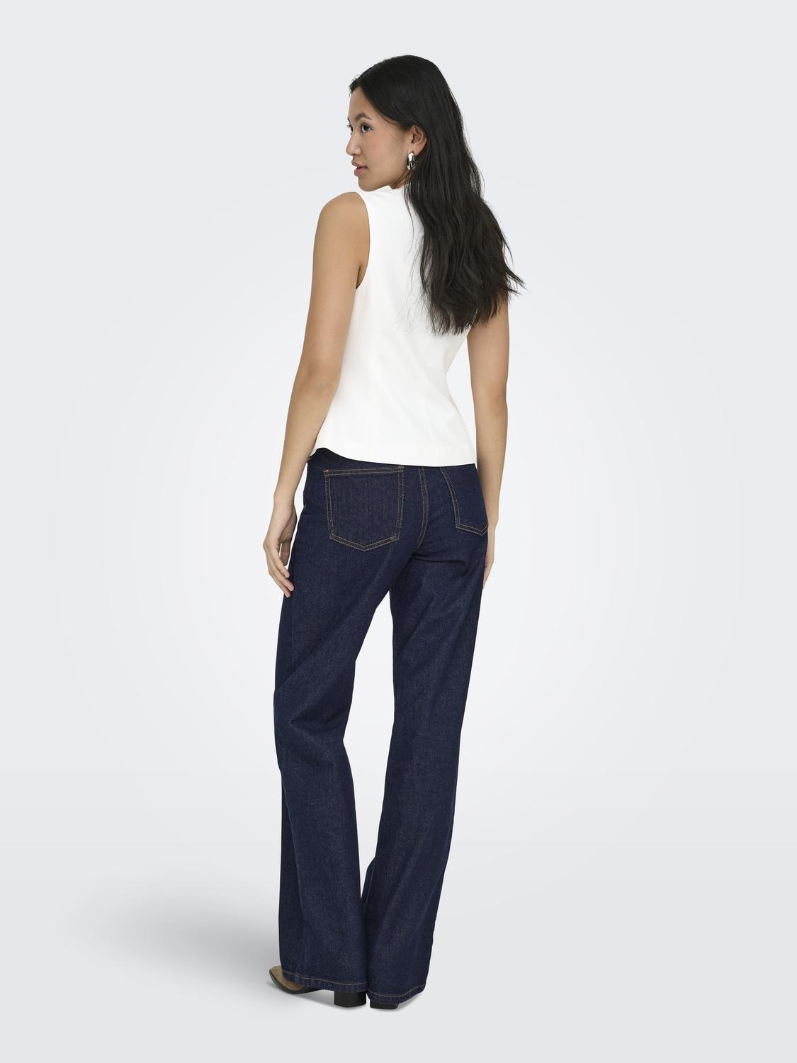 ONLJUICY Jeans med bred pasform og lommer foran og høj talje - 2