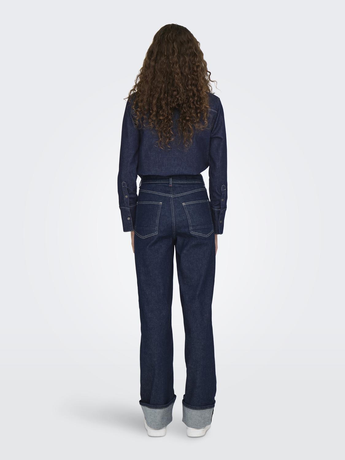ONLMERCER HW WIDE FOLD UP RINSE DNM REA - 2