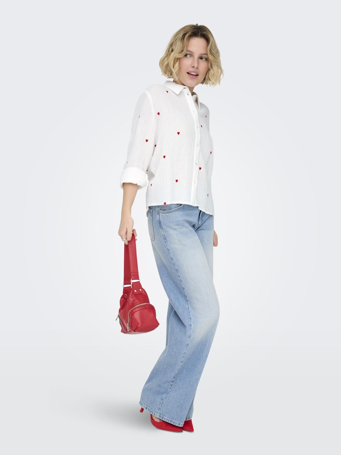 ONLHEART L/S SHIRT NOOS WVN - 4