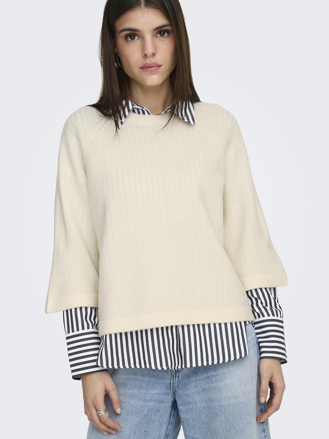 ONLSIMONI 3/4 PULLOVER KNT NOOS - 5