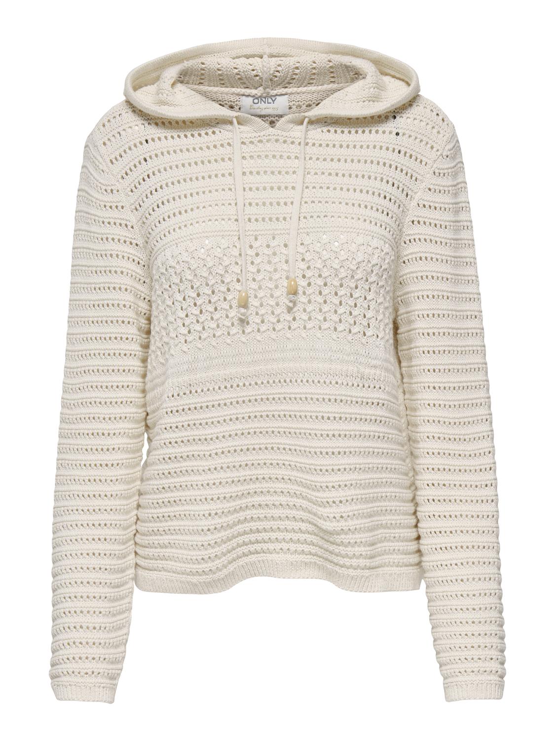 ONLVILDE L/S BEAD HOOD RP KNT