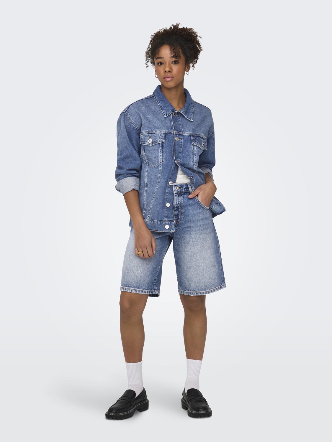 ONLMATE Mid Waist Denim Shorts for hverdagsbruk - 6