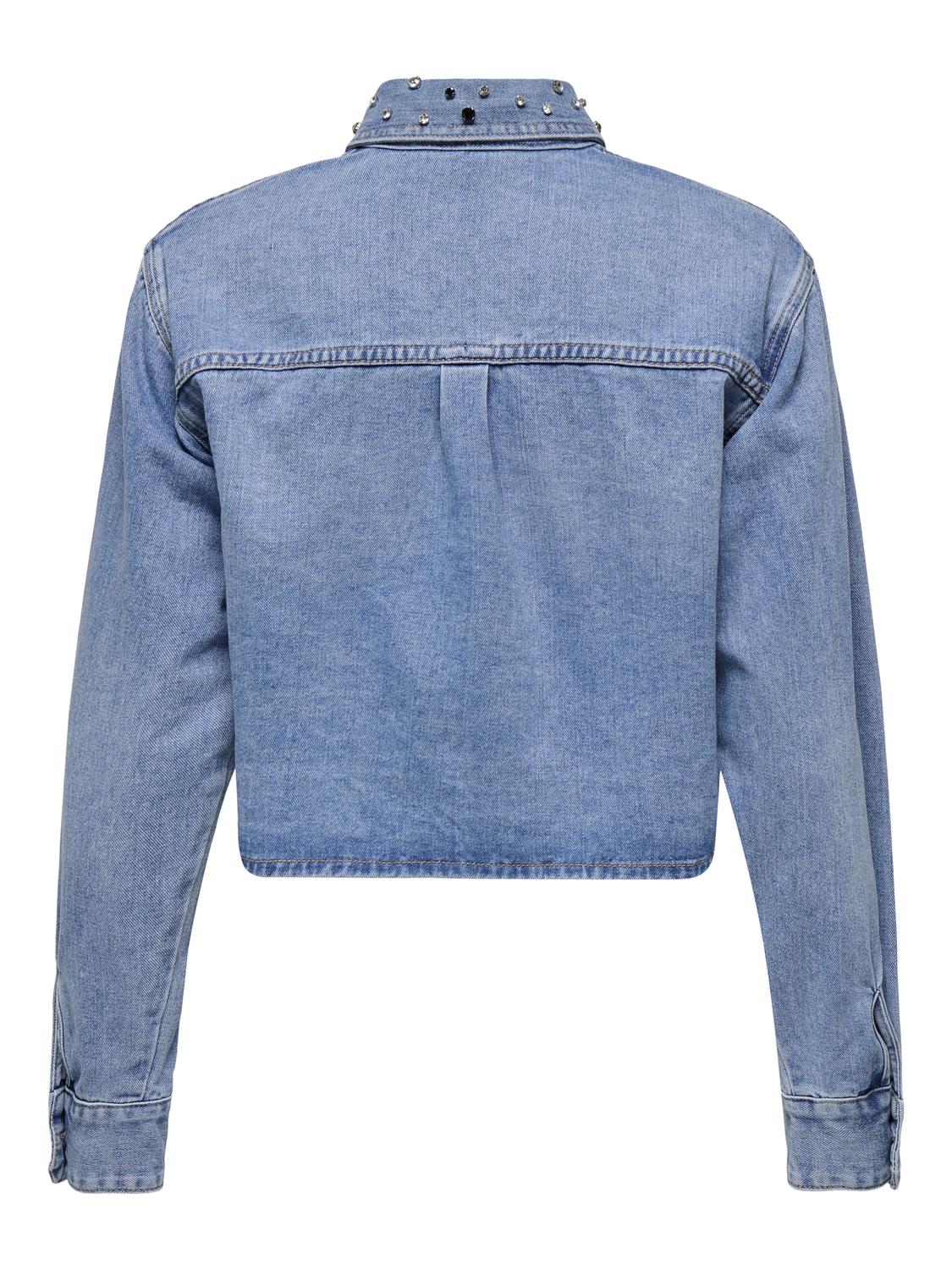 ONLMAGGIEMAY LS RHINESTONE DNM SHIRT MAE - 7