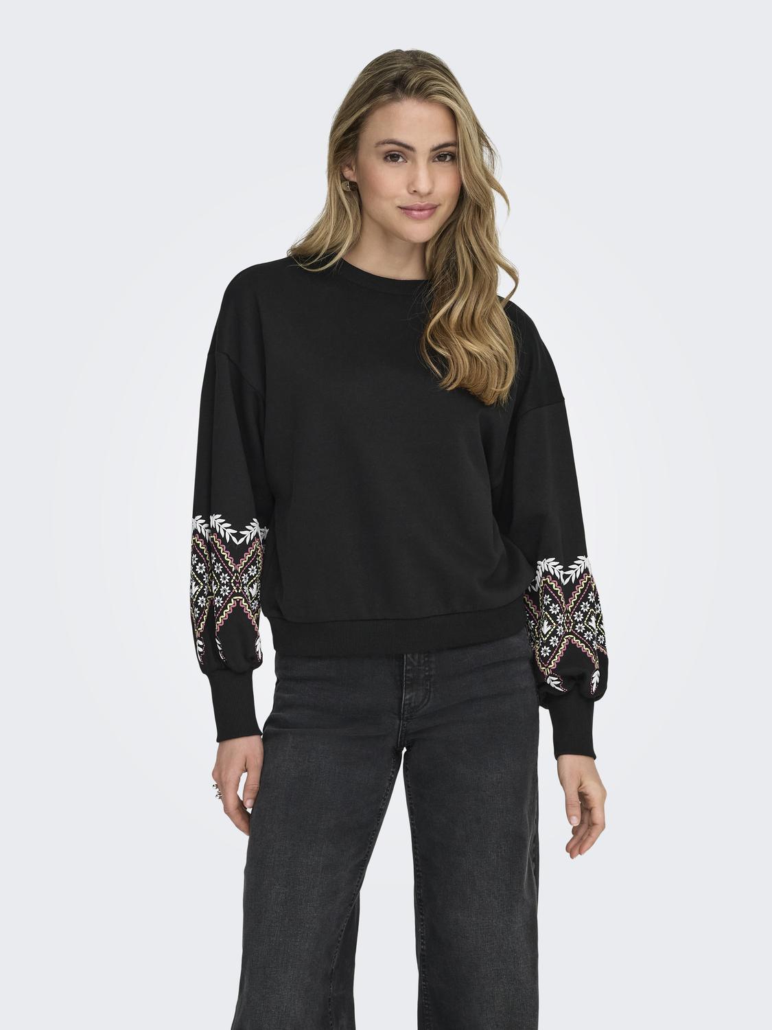 ONLBROOKE L/S O-NECK FLOWER SWT NOOS