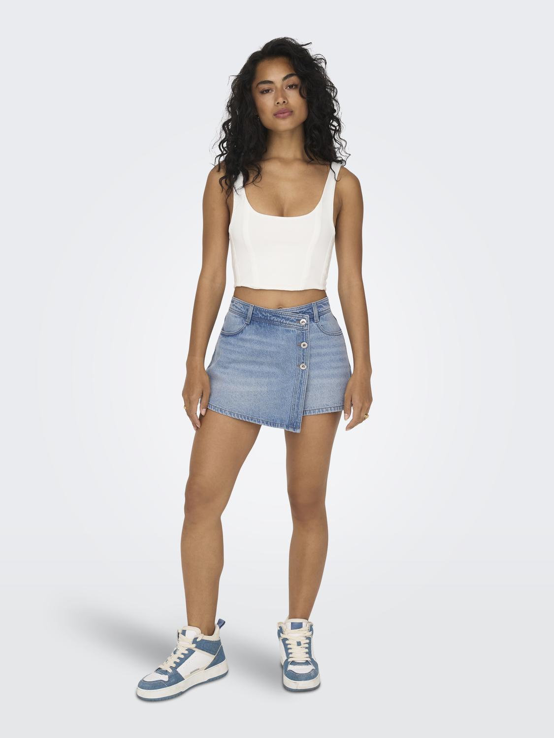 ONLLESLY Mini Denim Wrap Skort - 5