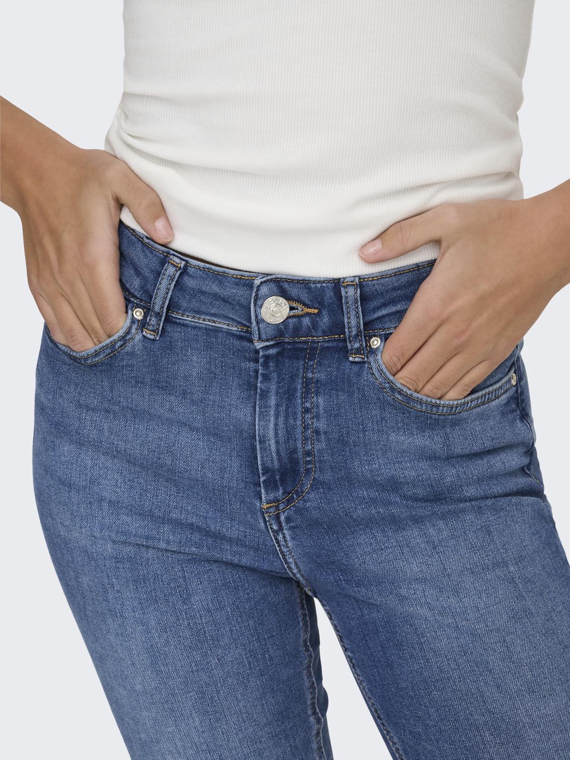 ONLBLUSH Flared Fit, Mid Waist Jeans med myntlomme - 4