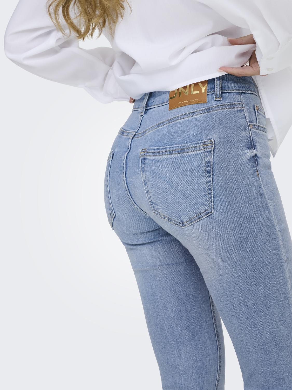 ONLBLUSH Mid Waist Flared Fit Jeans med belteløkker - 5