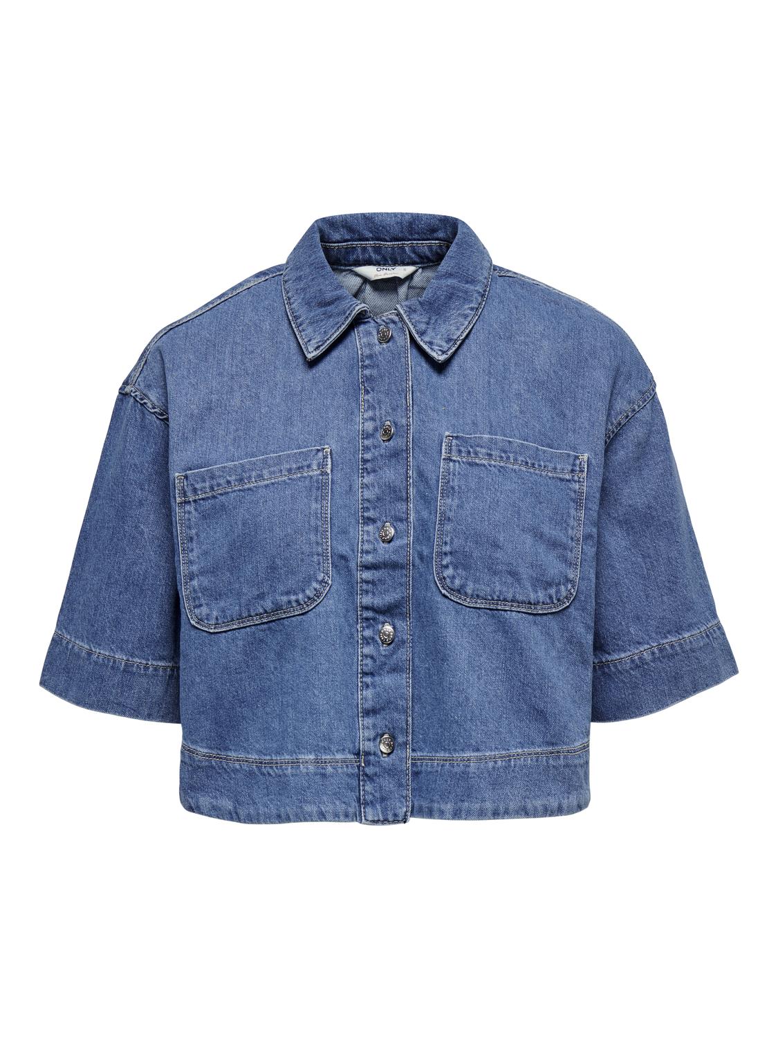 ONLCLEO LIFE SS CROP DNM SHIRT PIM NOOS