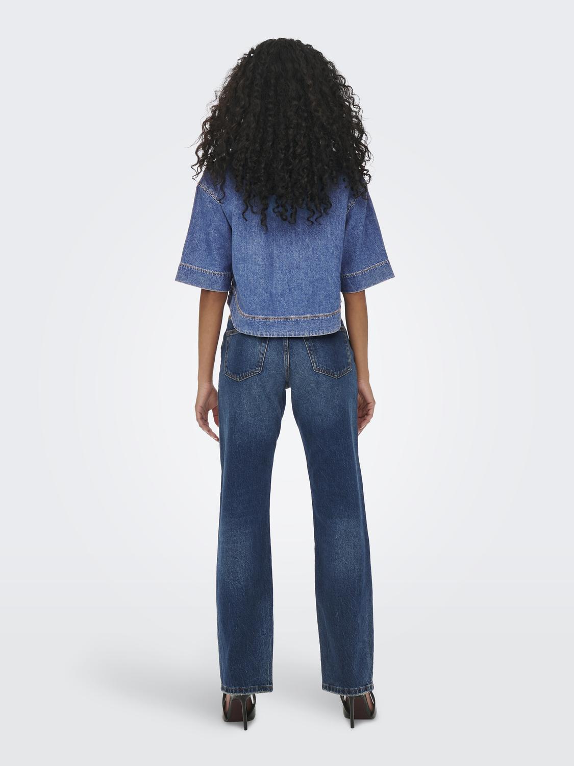 ONLCLEO LIFE SS CROP DNM SHIRT PIM NOOS