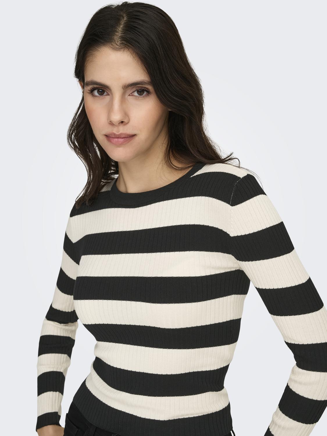 JDYPLUM Geribbelde viscose mix trui - 5