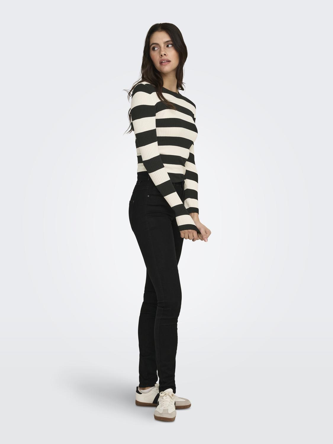 JDYPLUM Geribbelde viscose mix trui - 6