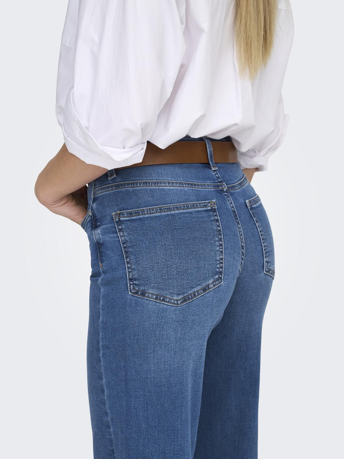 ONLMADISON Wide Fit Jeans med høy midje og baklommer - 5