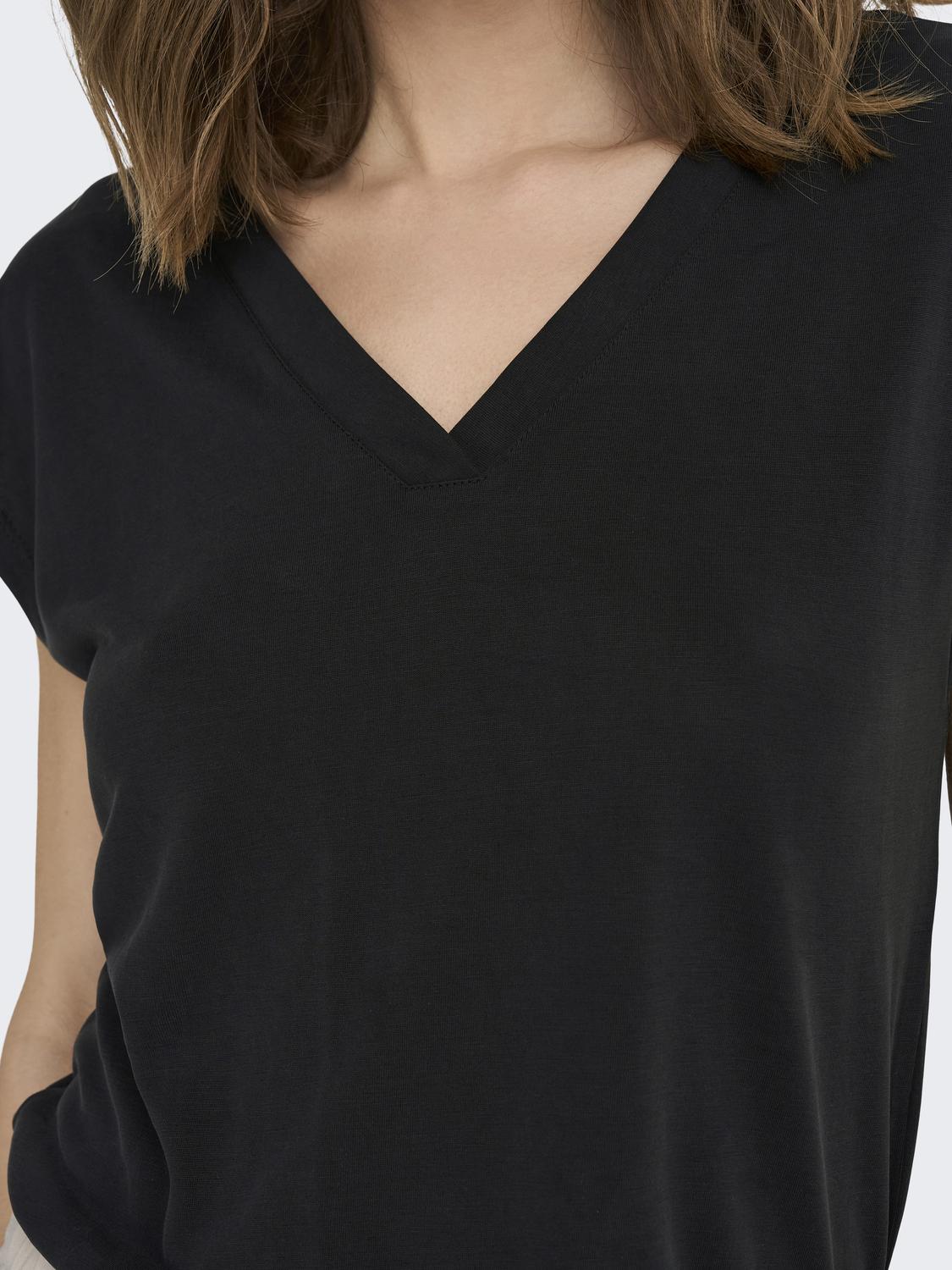 ONLFREE S/S MOD.V-NECK TOP JRS NOOS