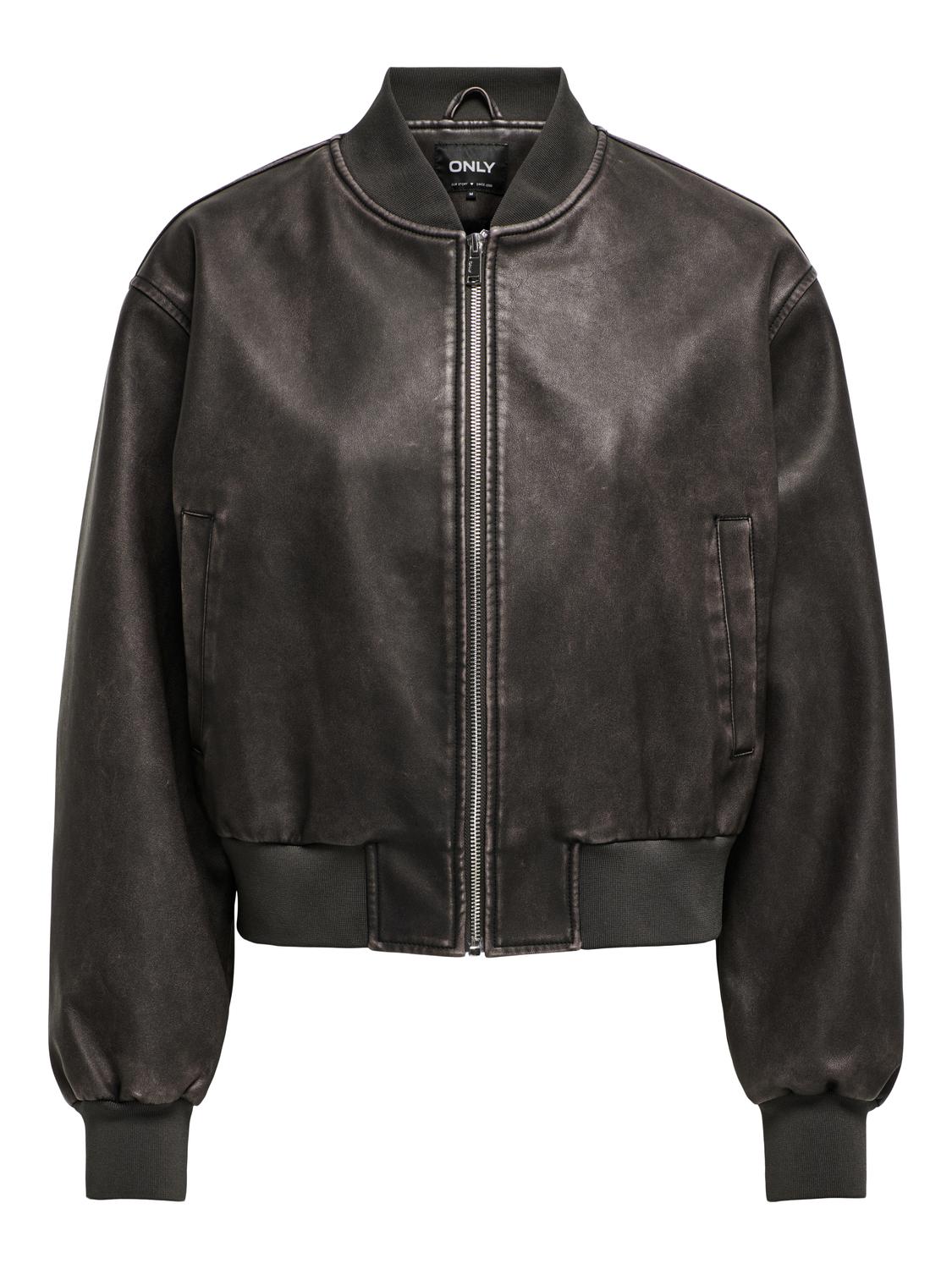 ONLJANE FAUX LEATHER WASHED BOMBER OTW - 3