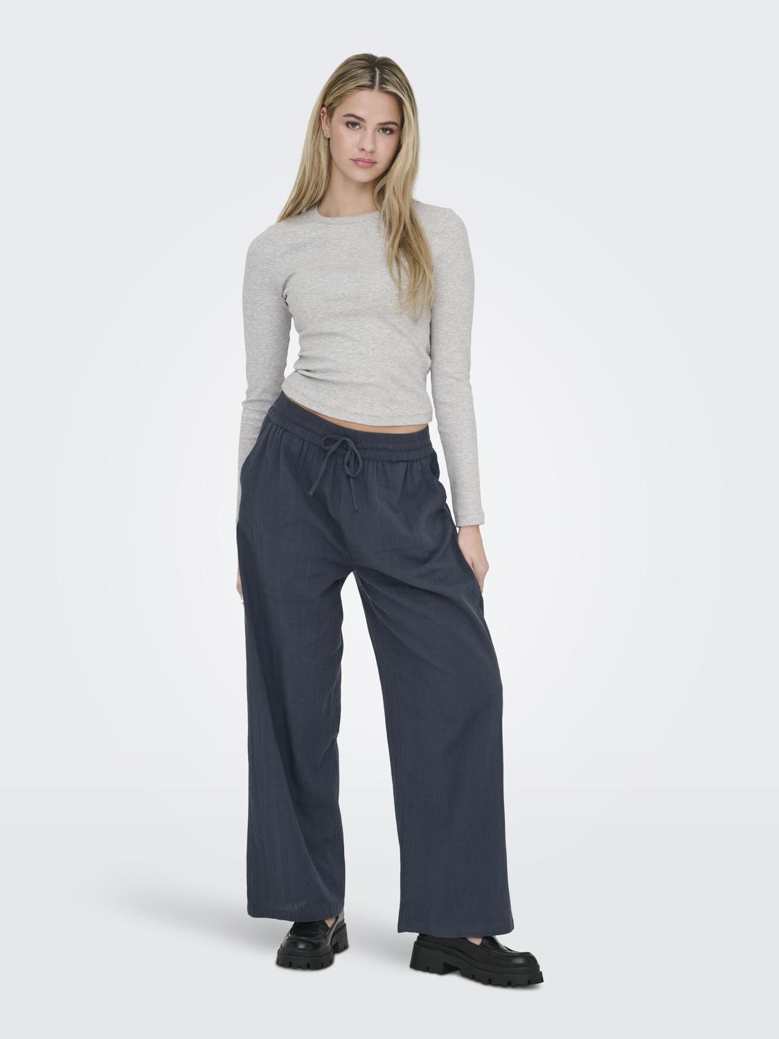 ONLTIZANA Grunnleggende elastisk midjebukse med sidelommer - 5