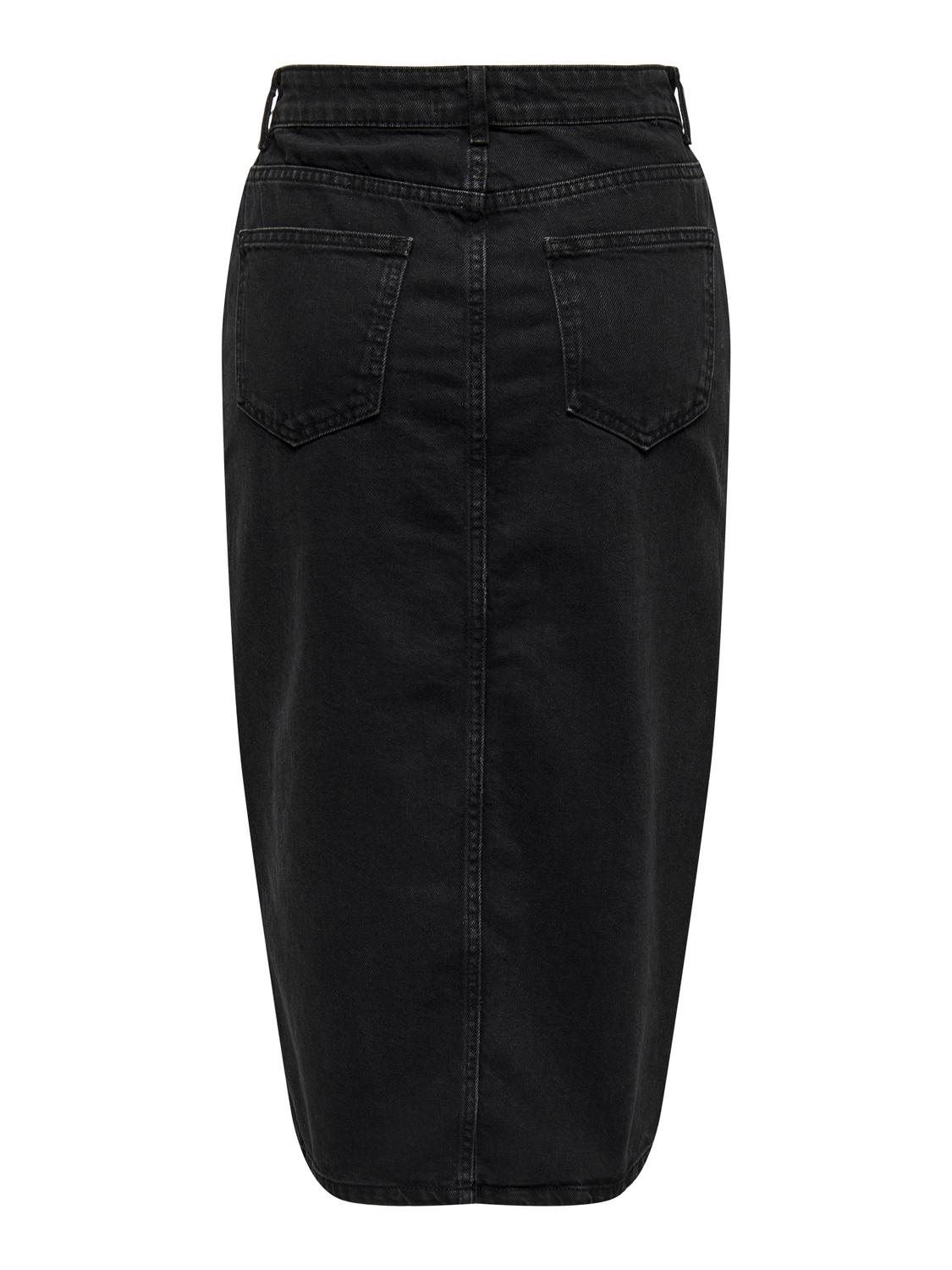 ONLBIANCA Midi Denim nederdel med slids foran