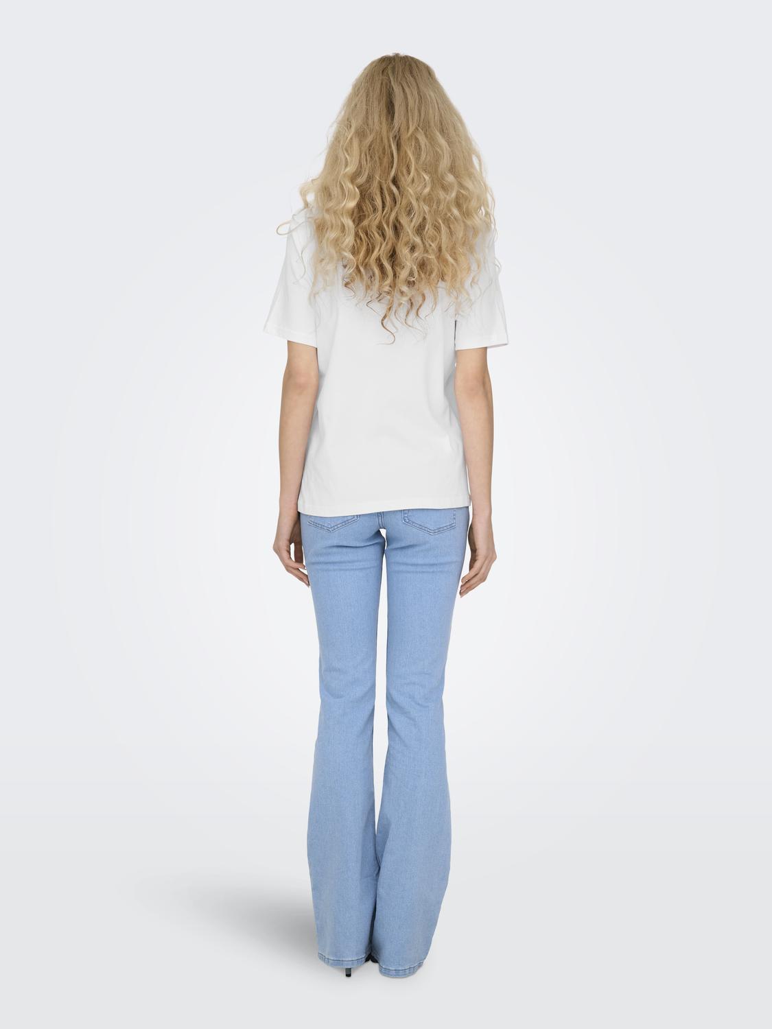 ONLMONJA Basic Regular Fit T-shirt med O-hals design