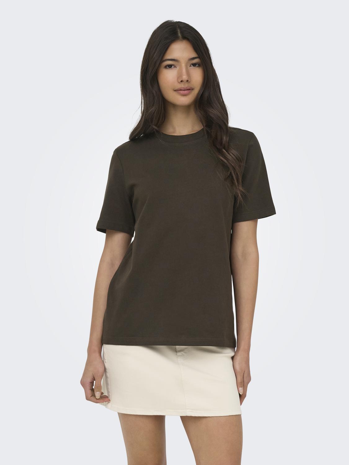 ONLMONJA Basic Regular Fit T-shirt med O-hals design