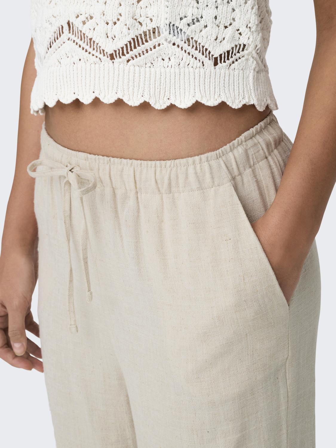 ONLSIESTA Straight Fit Basic Bukse med midje - 4