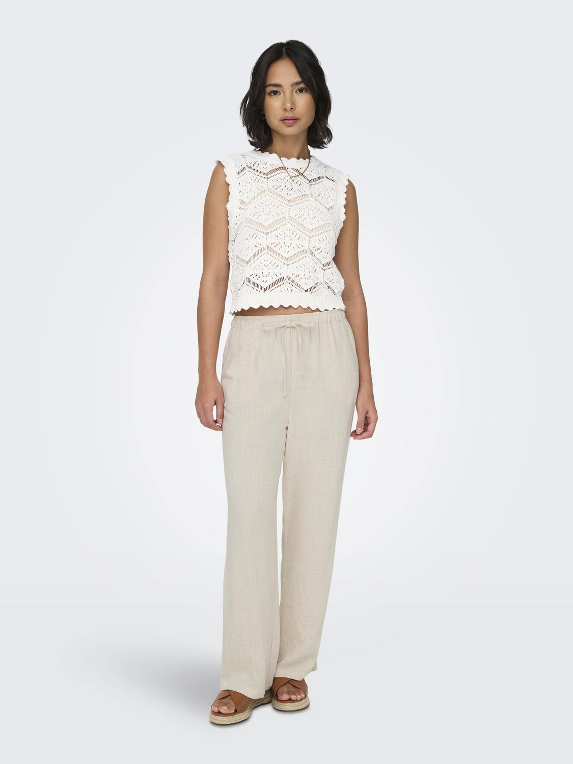ONLSIESTA Straight Fit Basic Bukse med midje - 5