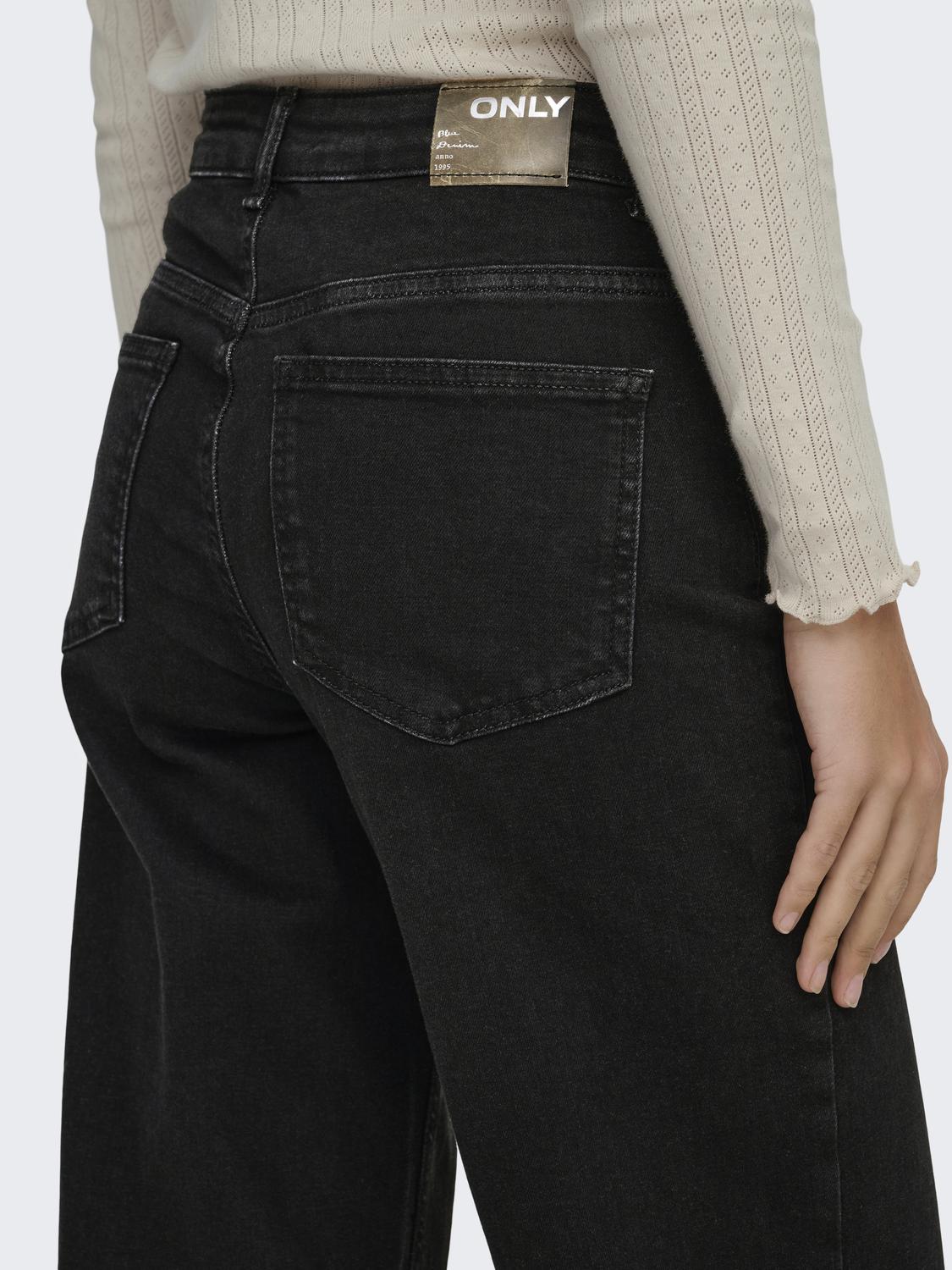 ONLMADISON High Waist Wide Fit Jeans med baklommer - 4