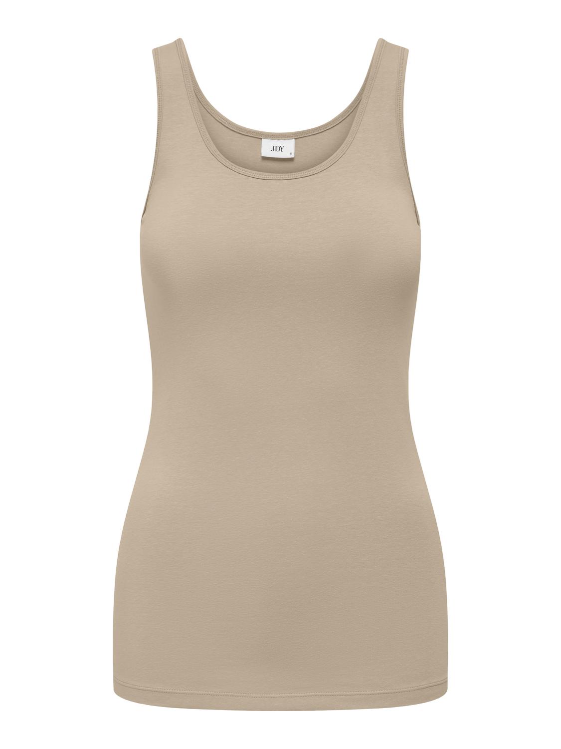 JDYAVA Klassisches Basic ärmelloses Tanktop mit U-Ausschnitt - 3