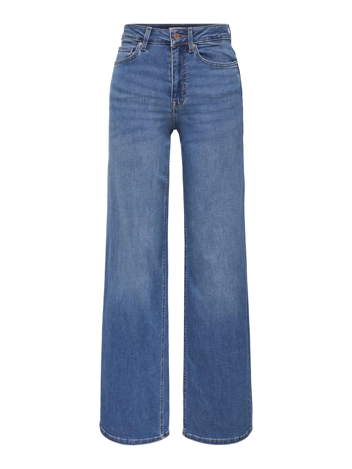 ONLMADISON Wide Fit Jeans med høy midje og baklommer - 3