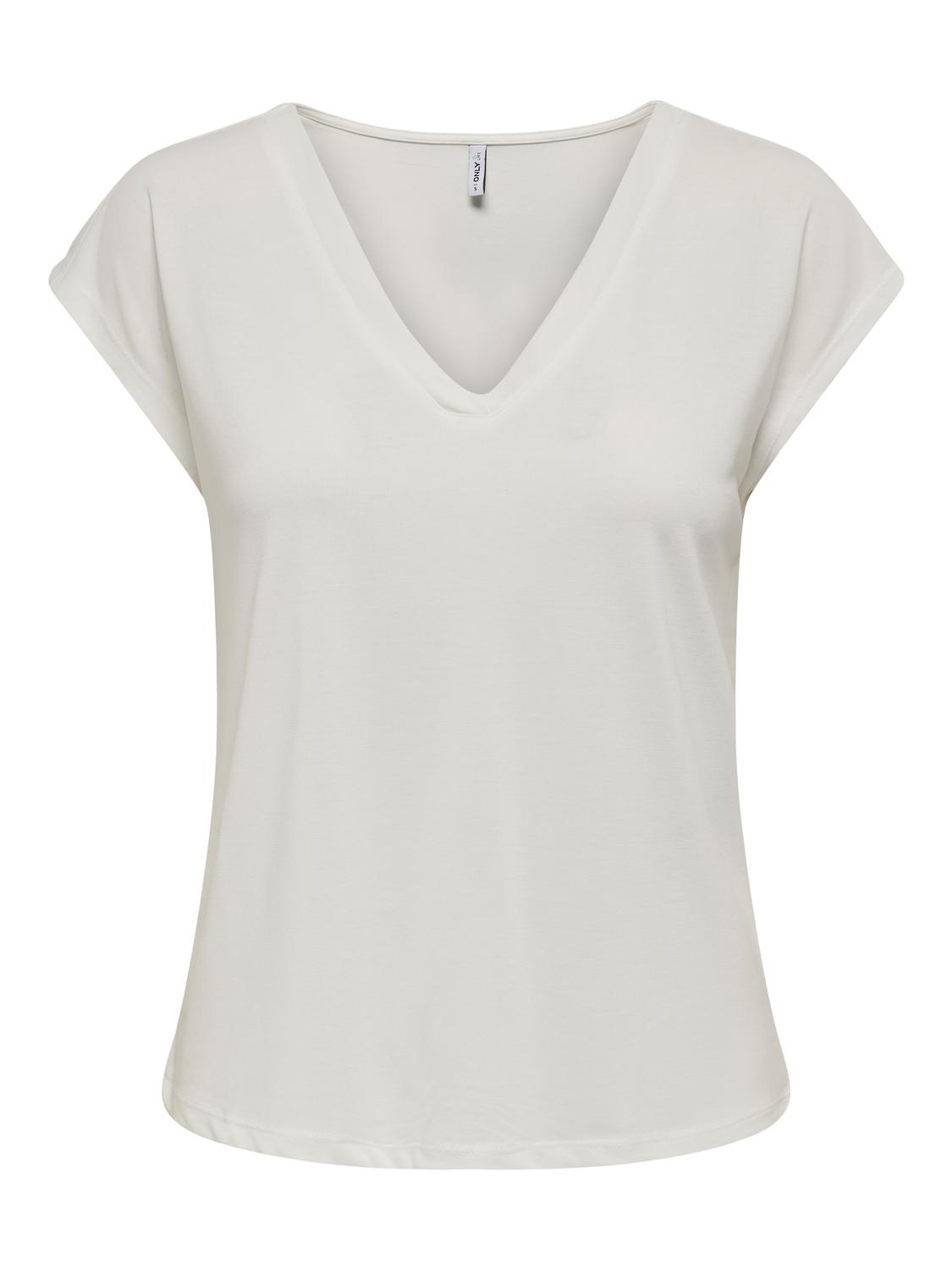 ONLFREE S/S MOD.V-NECK TOP JRS NOOS