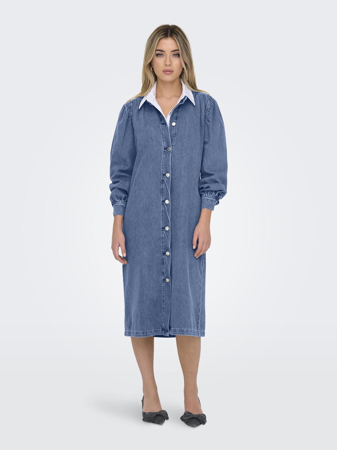 ONLBEATE Midikleid aus Denim mit Knöpfen