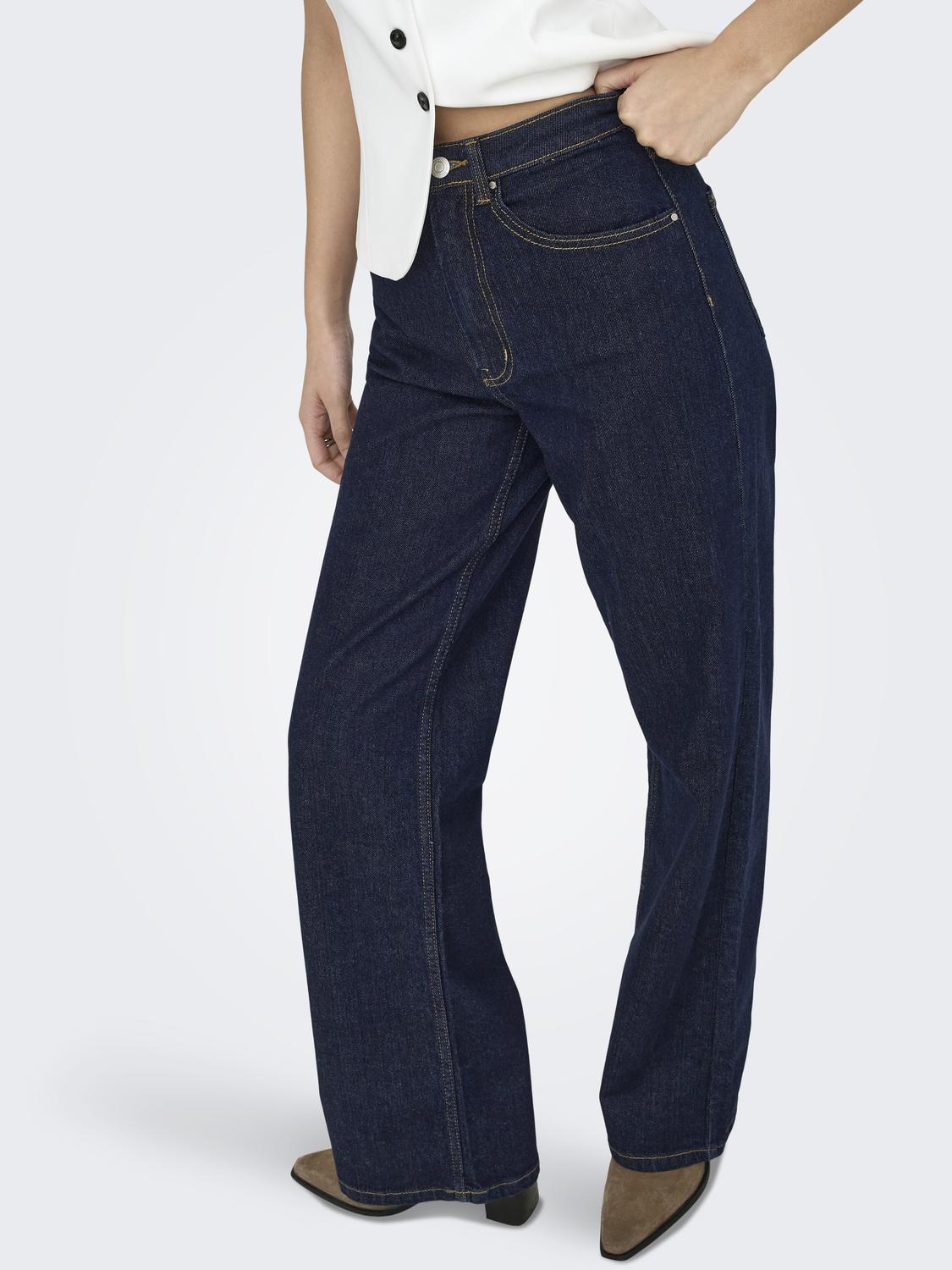 ONLJUICY Jeans med bred pasform og lommer foran og høj talje - 5