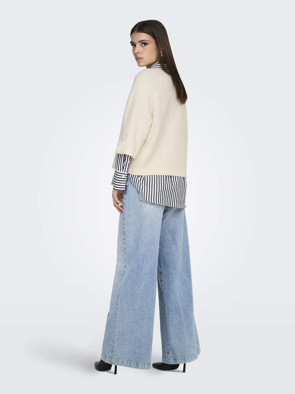 ONLSIMONI 3/4 PULLOVER KNT NOOS - 2