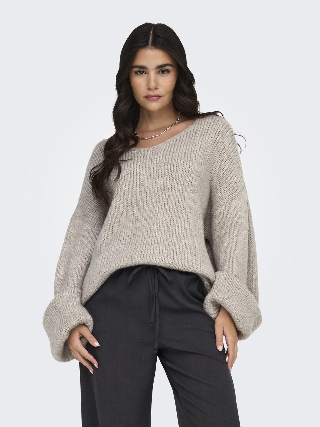 JDYDINEA L/S REVERSIBLE PULLOV. KNT NOOS