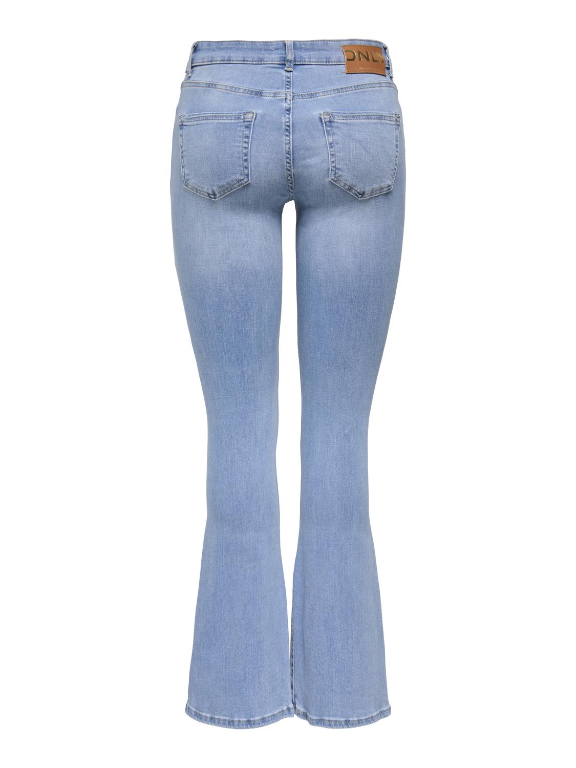 ONLBLUSH Mid Waist Flared Fit Jeans med belteløkker - 7