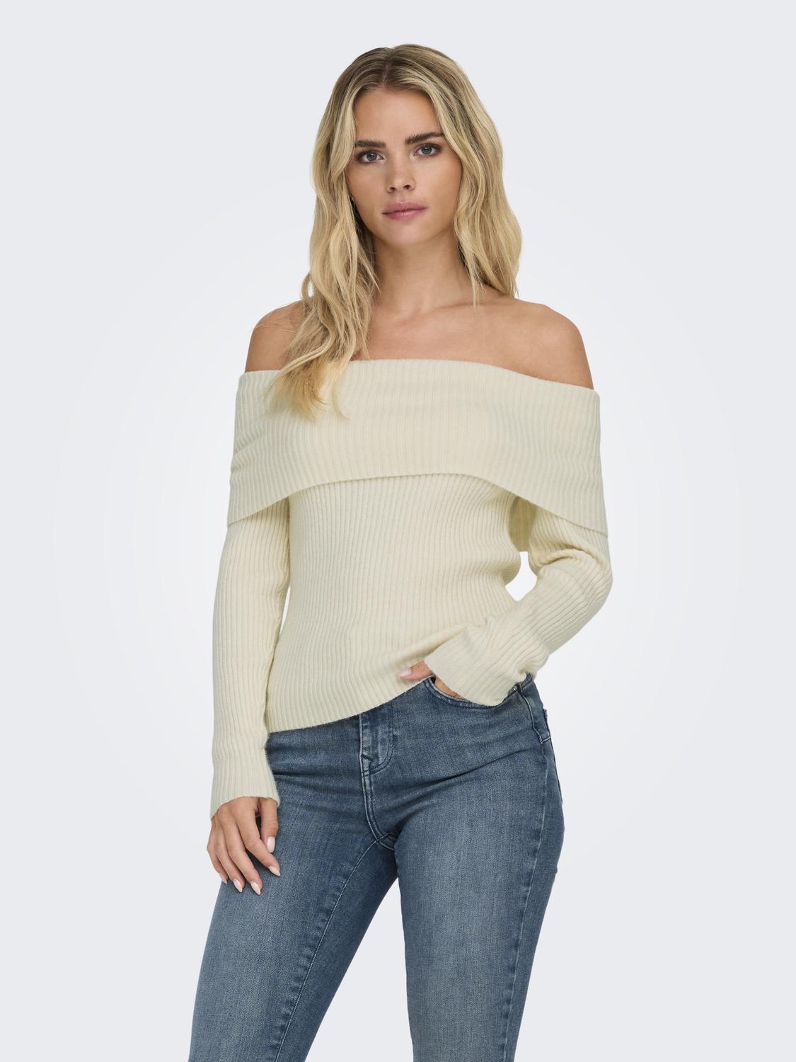 ONLKATIA LS OFF SHOULDER KNT NOOS