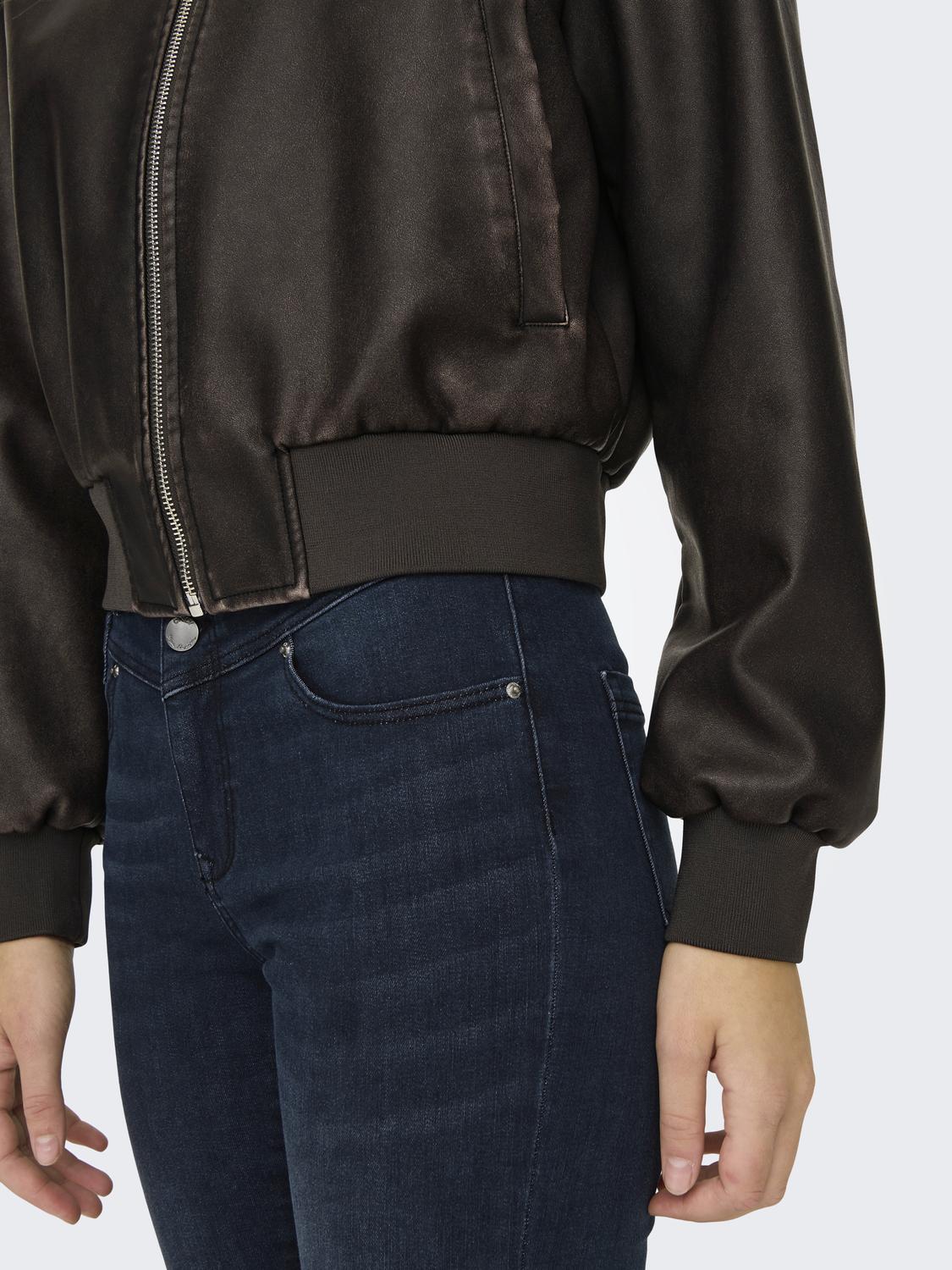 ONLJANE FAUX LEATHER WASHED BOMBER OTW - 5