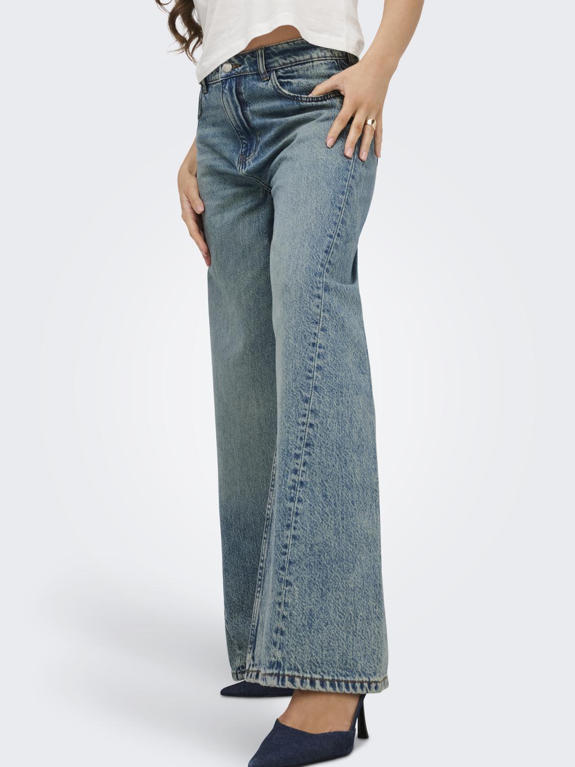 JDYCARINA HW ASYMMETRIC WIDE JEANS DNM - 5